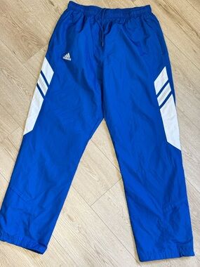 Vintage Retro Y2K Adidas Windbreaker Lined Pants Men’s M Royal Blue